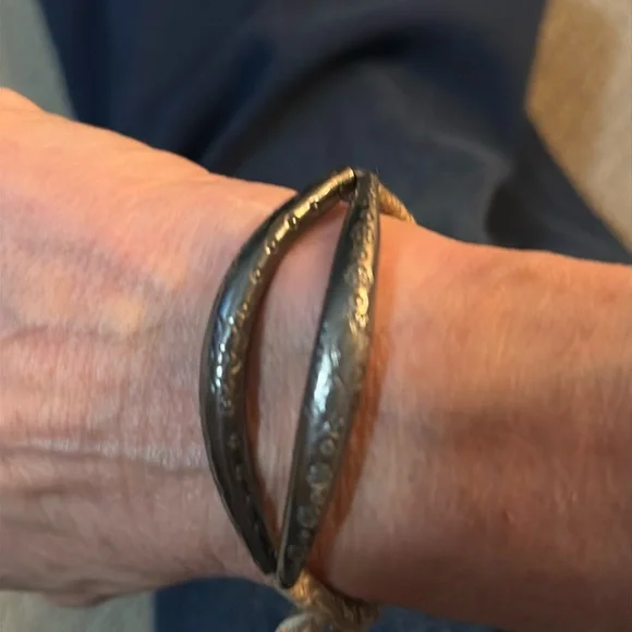 Chan Luu Silver Tone Engraved Bracelet - Picture 2 of 5